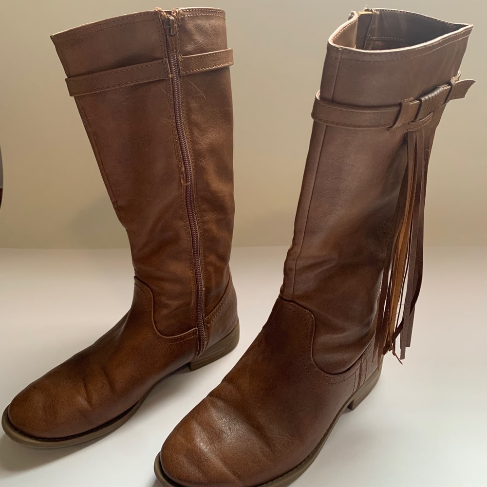 Justice tall brown boots